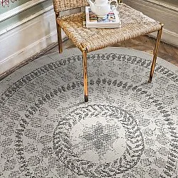 Runde tæpper - Indoor/Outdoor Malcolm (grå)