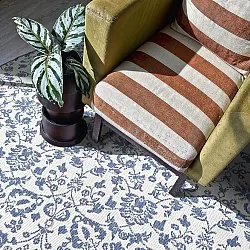 Rundt tæppe - Brussels Ocean (blå)