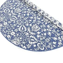 Rundt tæppe - Brussels Ocean (blå)