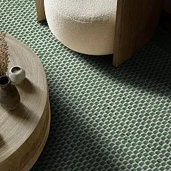 Tæpper til indendørs/udendørs brug - Coastal Wool Look (grøn/hvid)