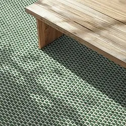 Tæpper til indendørs/udendørs brug - Coastal Wool Look (grøn/hvid)