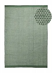 Tæpper til indendørs/udendørs brug - Coastal Wool Look (grøn/hvid)