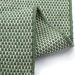 Tæpper til indendørs/udendørs brug - Coastal Wool Look (grøn/hvid)