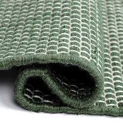 Tæpper til indendørs/udendørs brug - Coastal Wool Look (grøn/hvid)
