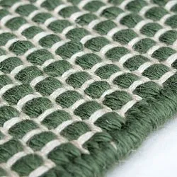 Tæpper til indendørs/udendørs brug - Coastal Wool Look (grøn/hvid)