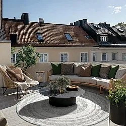 Runde tæpper - Indoor/Outdoor Angus (grøn)
