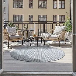 Rundt tæppe - Bergen (grå)