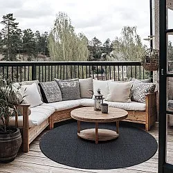 Rundt tæppe - Monsanto (antracit)