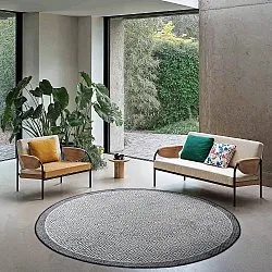 Rundt tæppe - Monsaraz (sort)