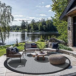 Rundt tæppe - Sortelha (sort)