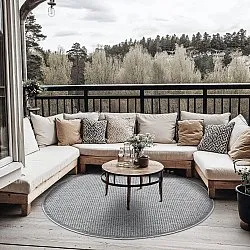 Rundt tæppe - Tromsø (grå)