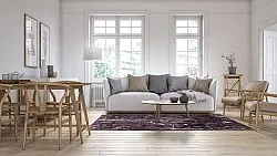 Wilton-tæppe - Vieste (sort/hvid)