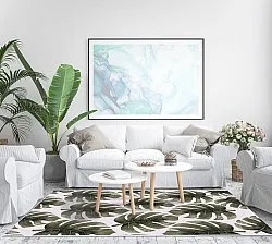 Wilton-tæppe - Falling Leaves (grøn)