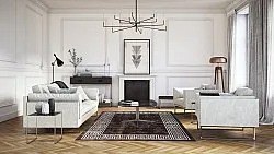 Wilton-tæppe - Kuba (sort/hvid)