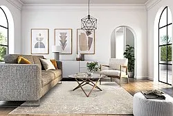 Wilton-tæppe - Zaria (lysebrun/guld)