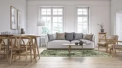 Wilton-tæppe - Taknis (grøn)