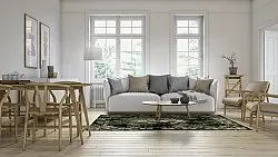 Wilton-tæppe - Taknis (mørkegrøn)