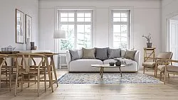 Wilton-tæppe - Denizli (blå)