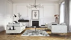 Wilton-tæppe - Lawrance (grå/hvid)