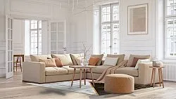 Wilton-tæppe - Savino (sort/hvid/lyserød)