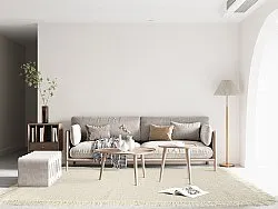 Uldtæppe - Pike (cream)