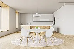 Rundt tæppe - Abyar (lyserød)