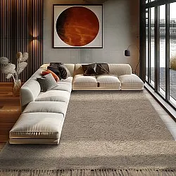 Ryatæpper - Alba Natural Cotton Shaggy (beige)