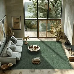 Ryatæpper - Alba Natural Cotton Shaggy (grøn)