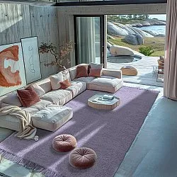 Ryatæpper - Alba Natural Cotton Shaggy (lilla)