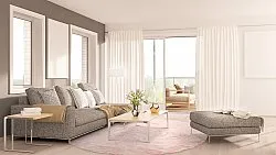 Runde tæpper - Aranga Super Soft Fur (lyserød)