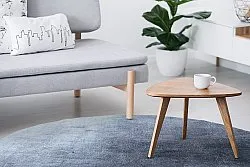 Rundt tæppe - Artena (blå)