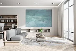 Rundt tæppe - Genova (grå/hvid/guld)