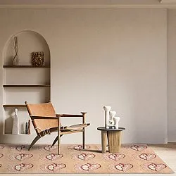 Wilton-tæppe - Avery (beige/lyserød)