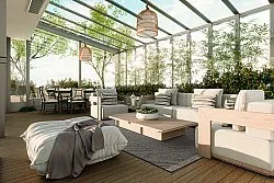 Tæpper til indendørs/udendørs brug - Bennett (sort)