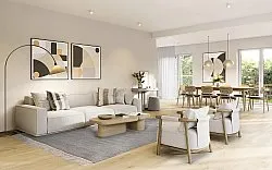 Uldtæppe - Bibury (lysegrå)