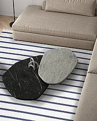 Bomuldstæppe - Helle (blue)