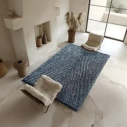 Ryatæpper - Kendra Natural Cotton Shaggy (grå/sort)