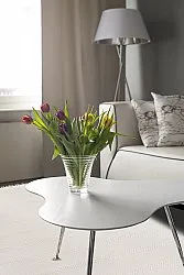 Bomuldstæppe - Lilje (hvid)