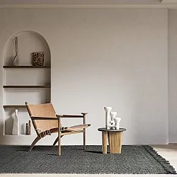 Uldtæppe - Clovelly (Mørk grå)