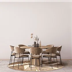 Rundt tæppe - Amasra (beige)