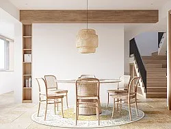 Rundt tæppe - Arabella (ochre)