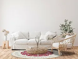 Rundt tæppe - Arabella (rød)