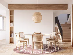 Rundt tæppe - Taknis (rød)