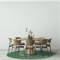 Rundt tæppe - Lainey (grøn)