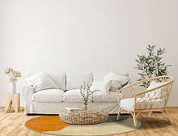 Rundt tæppe - Lazio (grå/multi)