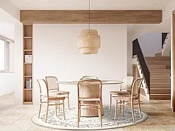 Runde tæpper - Ember (beige/grå)