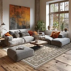 Wilton-tæppe - Ember (beige/offwhite)