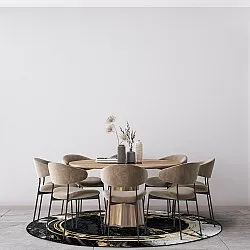 Runde tæpper - Emery (sort)