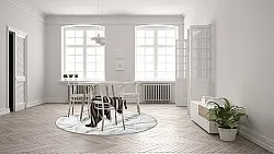 Rundt tæppe - Genova (hvid)