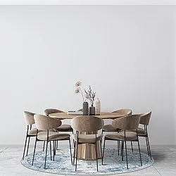 Runde tæpper - Gombalia (lyseblå)